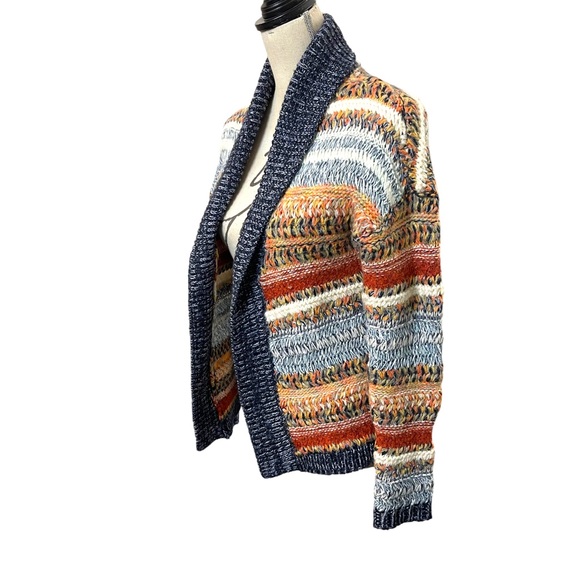 Anthropologie Knitted & Knotted Multi-colour Open Front Cardigan (XS) - Picture 6 of 16